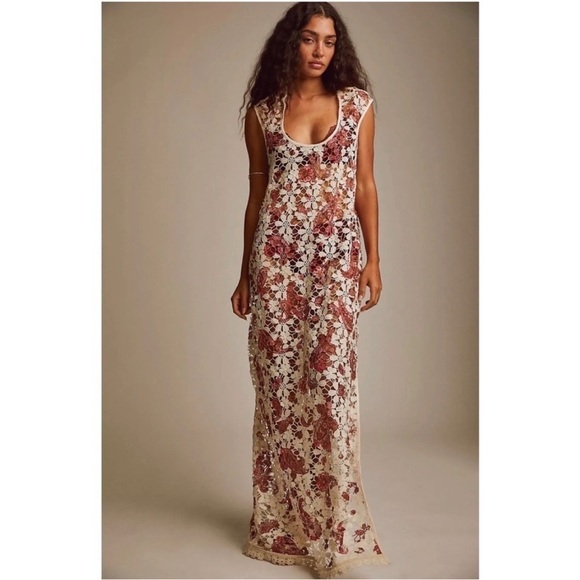 Free People Lilly Lace Maxi Dress - Picture 1 of 14